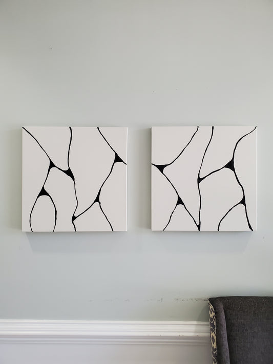 Modern Abstract Diptych